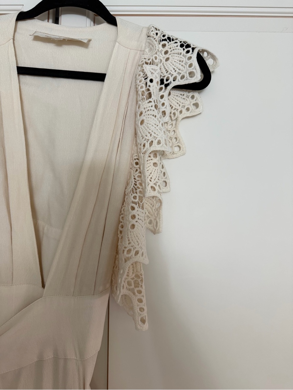 Jen's Pirate Booty White Poppy Wrap Bohemian Lace-Trim Maxi Dress in Cream - Picture 6 of 9